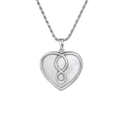 sterling silver infinity heart cremation pendant necklace